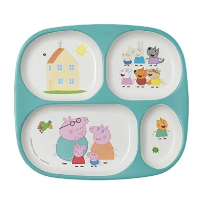 Afbeelding van 4 Vakken Bord Peppa Pig 24cm