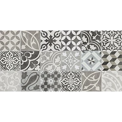 Afbeelding van Vinyl tapijt, antiek, grijs, 50 x 100 cm