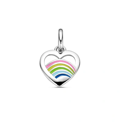 Afbeelding van Hanger Hartje Emaille Zilver Gerhodineerd