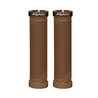 Afbeelding van Funn Hilt Mountain Bike Stuurhandvatten met Enkele Vergrendelingsklem een Binnen Diameter van 22 mm, Uniek Gevormde Fietsstuurhandvatten Voor MTB (Bruin)