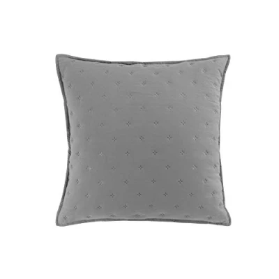 Afbeelding van Kussensloop, 40 x cm, microvezel, tweekleurig, gemêleerd chic grijs/wit