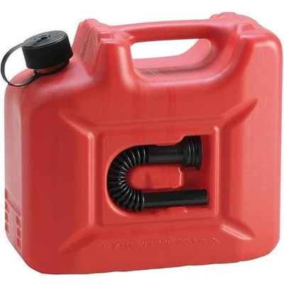 Afbeelding van hünersdorff 801060 Brandstofjerrycan 10l PROFI voor benzine, diesel en andere gevaarlijke stoffen, VN goedkeuring, made in Germany, TÜV geteste productie, rood