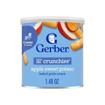 Afbeelding van Gerber Lil&#039; Crunchies Baked Whole Grain Corn Snack Apple and Sweet Potato 1.48oz