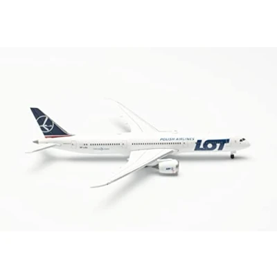 Afbeelding van Herpa schaalmodel Boeing vliegtuig 787 9 D. LOT Polish Airlines schaal 1:500 lengte 12.6cm