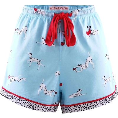 Afbeelding van PJ Salvage Puppy LOVE Pyjamabroek, Dames, Maat: XS, Aqua