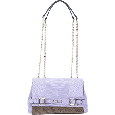 Afbeelding van GUESS Schoudertas Sestri Logo Convertible Xbody Flap Bag Latte / Lavender Paars