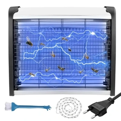 Afbeelding van Elektrische insectenverdelger, 4 W, muggenlamp, vliegenval, insectenval, insectenverdelger met kabel, wandgemonteerde led elektrisch voor keuken, huis, erf