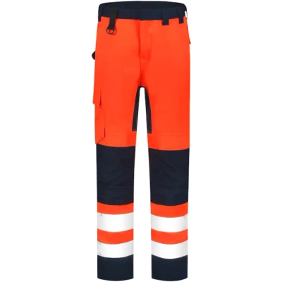 Afbeelding van Tricorp Werkbroek High Vis Bicolor Fluor oranje/inkt maat 45 lang