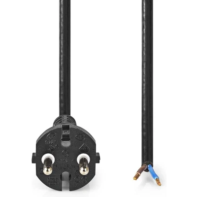 Afbeelding van Stroomkabel voor Stofzuiger 10.0 m CEE 7/17 250 V AC 16 A Zwart Nedi