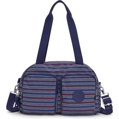 Afbeelding van kipling Schoudertas Basic PRT Cool Defea Medium Shoulderbag Blue Geo Print Blauw Veelkleurig