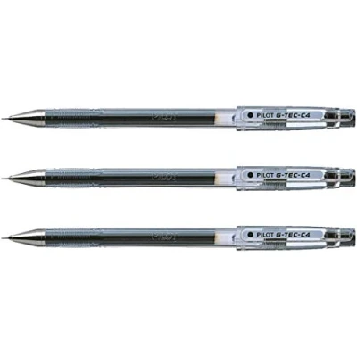 Afbeelding van Pilot G Tec C4 Gel rollerbalpen, 0,4 mm (3 stuks, zwart)