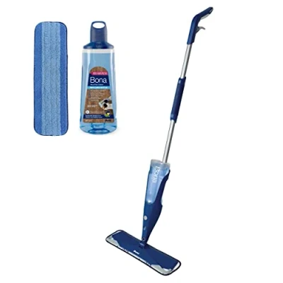 Afbeelding van Bona Premium Spray Mop Vloerwisser met Inclusief Houten Vloer Reiniger &amp; Microvezel Reinigingspad Dweil