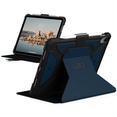 Afbeelding van Apple iPad 10.9 (2022) Hoes: UAG Metropolis Bookcase Tablet Shockproof/Valbescherming Blauw Kunststof Hoezen