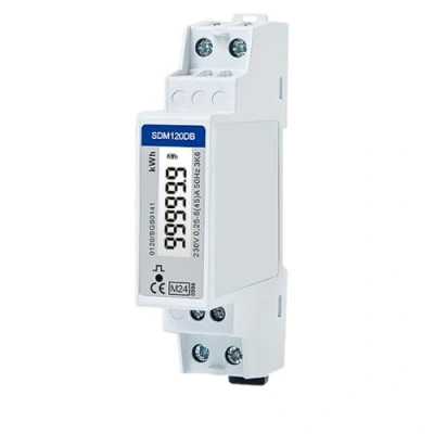 Afbeelding van EASTRON SDM120DB MID Elektriciteitsverbruiksmeter Eenfase Pulsuitgang 1000imp 45A kWh netspanning, goedkope DIN rail slimme meter energiemonitor, met pulsmeter en digitaal LCD scherm