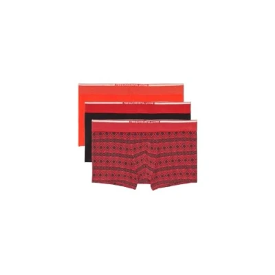 Afbeelding van Diesel Boxershorts voor heren, UMBX KORYTHREEPACK, verpakking van 3 stuks, zwart (Black Red Two 01), XS