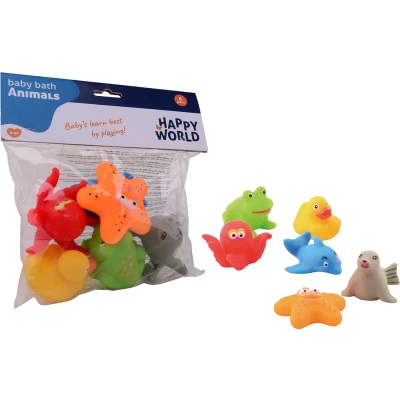Afbeelding van Johntoy Happy World Badspeeltjes, 6dlg.