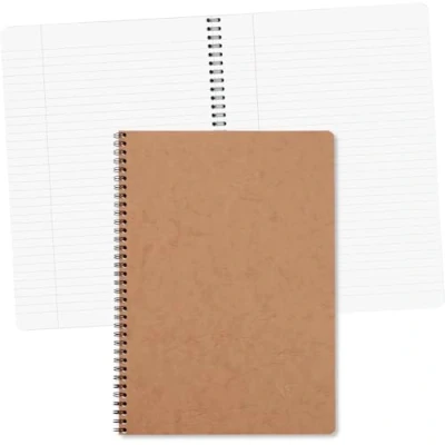 Afbeelding van Clairefontaine 78145C Collectie Age Bag Een Spiraal Schrift Tabak A4 21x29,7 cm 100 Gelijnde Pagina&#039;s met Marge Wit Papier 90 g Glanzende Kartonnen Cover Leerachtige Korrel