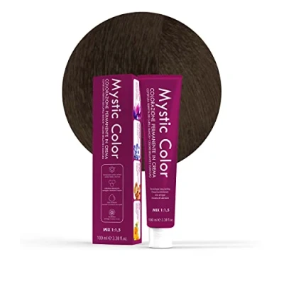 Afbeelding van Mystic Color Permanent Cream Coloring with Argan Oil and Calendula Long Lasting Hair Brown 4 100ml
