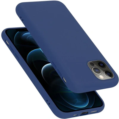 Afbeelding van Cadorabo Hoesje geschikt voor Apple iPhone 12 PRO MAX Case in LIQUID BLAUW Beschermhoes TPU silicone Cover