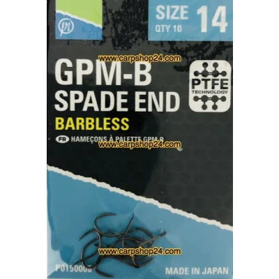 Afbeelding van Preston GPM B Spade End Barbless (10 pcs) Maat : 14