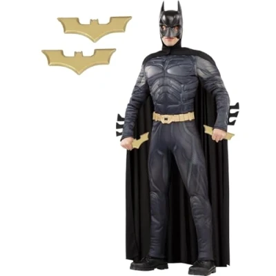 Afbeelding van Funidelia Batman Kostuum met batarangs voor mannen The Dark Knight &amp; Superhelden Volwassenen Accessoire verkleedkleding en rekwisieten Halloween, carnaval feesten Maat L