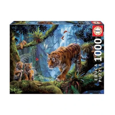Afbeelding van EDUCA Puzzle 1000 stukjes Tigers On The Tree