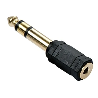 Afbeelding van Lindy 35620 6.3mm 3.5mm Zwart kabeladapter/verloopstukje