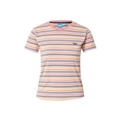 Afbeelding van Superdry Vrouwen Essential Gestreept T shirt met Logo Crème Grootte: 38