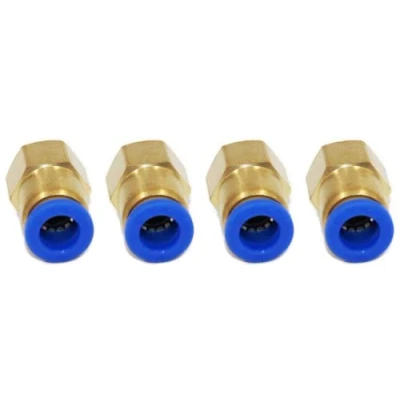 Afbeelding van Pneumatische steekschroefverbinding met binnendraad 1/4 inch op 8 mm 4 stuks push in aansluiting industriële kwaliteit (1/4&quot; 8mm)