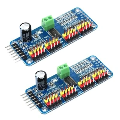 Afbeelding van PCA9685 PWM motordriver, 2 stuks, 16 kanalen, 12 bits IIC module, voor AR duino robot, robotsbesturing, elektronische expansiesector