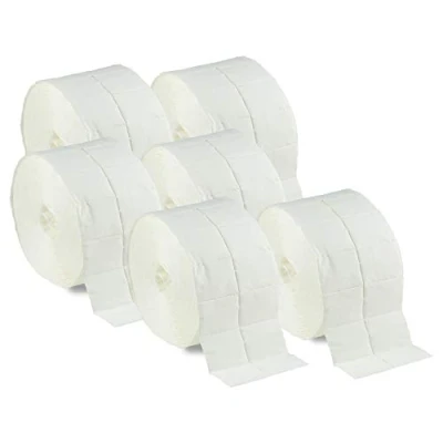 Afbeelding van N&amp;BF 3000 celstofdeppers, 6 rollen à 500 stuks, pluisvrije cellulosepads/swaps, 12 laags, niet steriel, voor cleaner, nagelgel, gelnagels, nageldesign, manicure (3000 stuks)