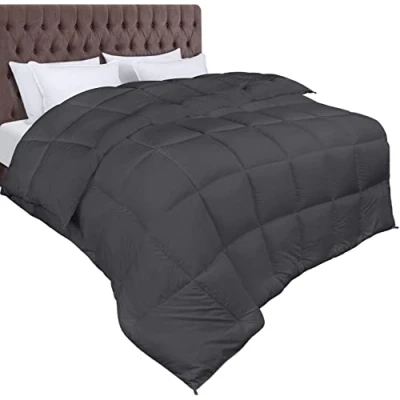 Afbeelding van Utopia Bedding Dekbed 200x220 cm, 370 GSM Microvezel met hoeklabels Gestikt donzen alternatief (Grijs)