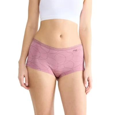 Afbeelding van Sloggi 3 pack Crush Go dames boxershorts Biologisch Katoenen onderbroeken Multipack vrouwen ondergoed S Roze