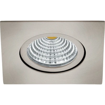 Afbeelding van Richtbare led spot Saliceto vierkant 6w 2700K nikkel mat