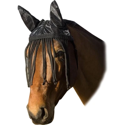 Afbeelding van USG Vliegenmasker Paard Vliegenkap Zwart Met Oorbescherming Extra Groot