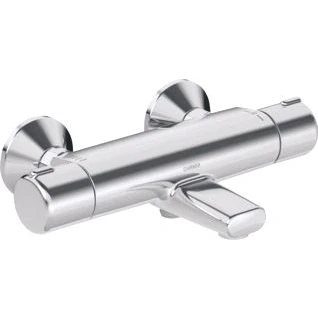 Afbeelding van Hansa micra bad thermostaat mengkraan dn 15 1 2 voor wandopbouw met bescherming tegen verbranden thermo cool functie 58162171