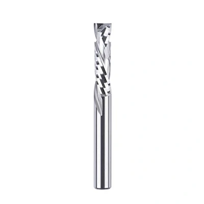 Afbeelding van SpeTool Spiraalnuttenfrees 8mm Schacht Compressie 32mm Snijlengte Spiraalfrees CNC Frees Router Bit Langgatfrees Hout Omhoog &amp; Omlaag VHM Schachtfrezen Frezen voor Bovenfrees Nuttenfrees Houtfrees