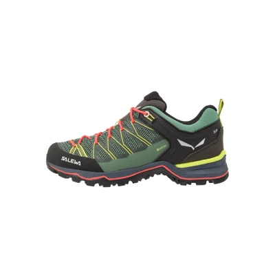 Afbeelding van Wandelschoen Salewa Women Mountain Trainer Lite Gore Tex Feld Green Fluo Coral Schoenmaat 36,5