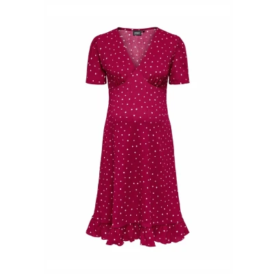 Afbeelding van Only Maternity Zomerjurk &#039;OLMBill&#039; rood / wit