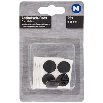 Afbeelding van Metafranc anti slip pads zelfklevend zwart schokdempend antislip voor meubels en voorwerpen / EVA in set rubberen buffer Ø 15 mm (25 Stuk)
