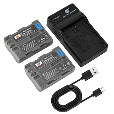 Afbeelding van DSTE en EL3E camera batterij (2 stuks) oplader compatibel met Nikon D30, D50, D70, D70S, D90, D100, D200, D300, D300S, D700