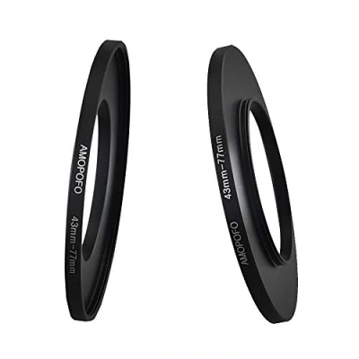 Afbeelding van 43 tot 77 mm metalen filterring, step up filteradapter ring van cameralens met filterschroefdraad naar filterring