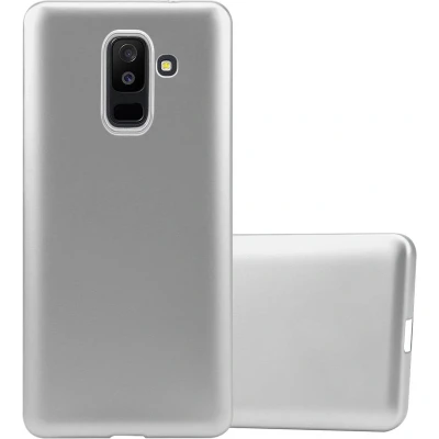 Afbeelding van Cadorabo Hoesje geschikt voor Samsung Galaxy A6 PLUS 2018 in METALLIC ZILVER Beschermhoes gemaakt van flexibel TPU silicone Case Cover