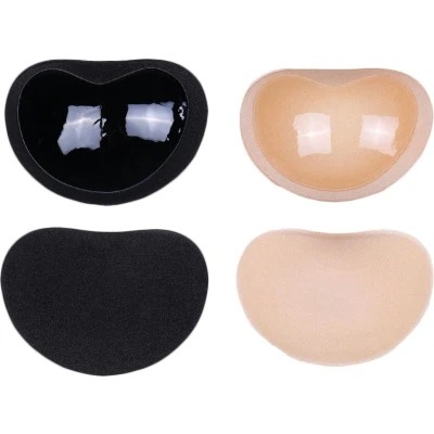 Afbeelding van KELERINO. Bikini Push Up Pads Waterproof Zelfklevend 2 Paar Huidskleur en Zwart