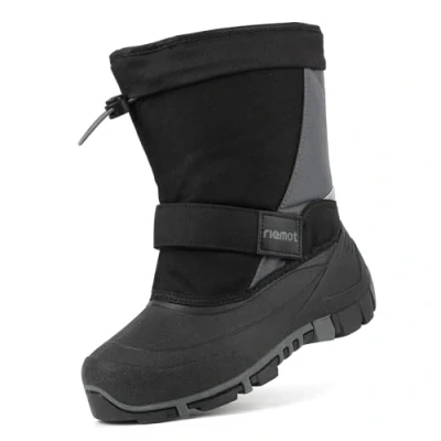Afbeelding van riemot Uniseks warme winterschoenen voor kinderen, sneeuwlaarzen, grijs, 34 EU