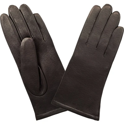 Afbeelding van Glove Story Patty Leren Dames Handschoenen Maat 8,5 Donkerbruin