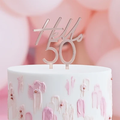 Afbeelding van Ginger Ray Mix it Up Cake topper Hello 50