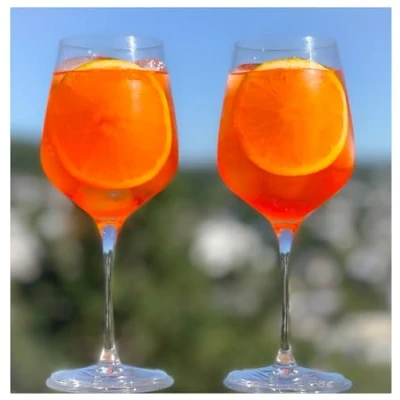 Afbeelding van Topkapi Aperol Spritz glas Morgenröthe XL glazen, cocktailglas, professioneel voor Spritz, Lillet, Hugo, Amalfi, cocktails, 6 stuks
