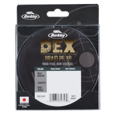 Afbeelding van Berkley Dex X8 Pe Gevlochten lijn Moss Green 0.10mm/7.9kg (300m)