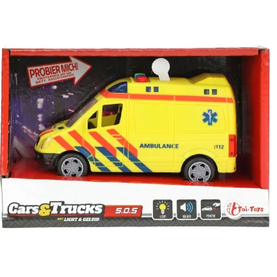 Afbeelding van Toi Toys ambulance frictie met licht en geluid 15 cm